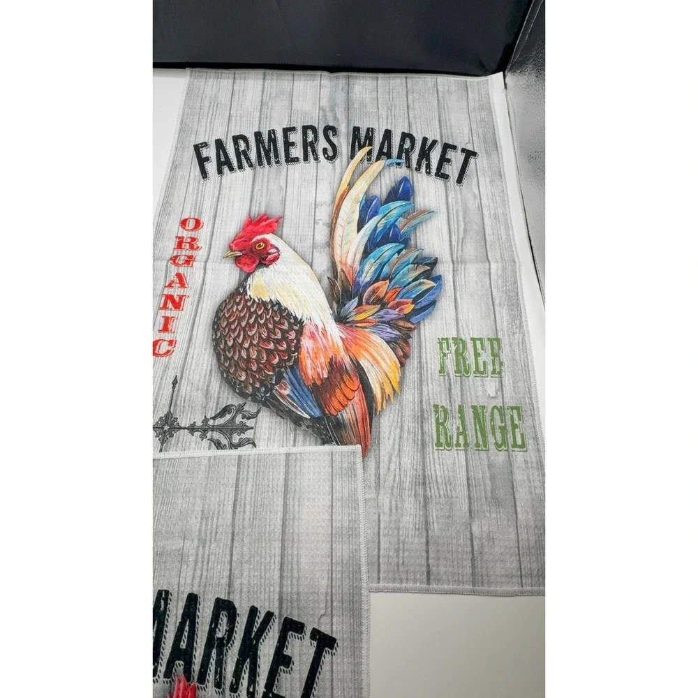 NEW two XL kitchen dish towels. Chicken free range farm to table kitchen dish to